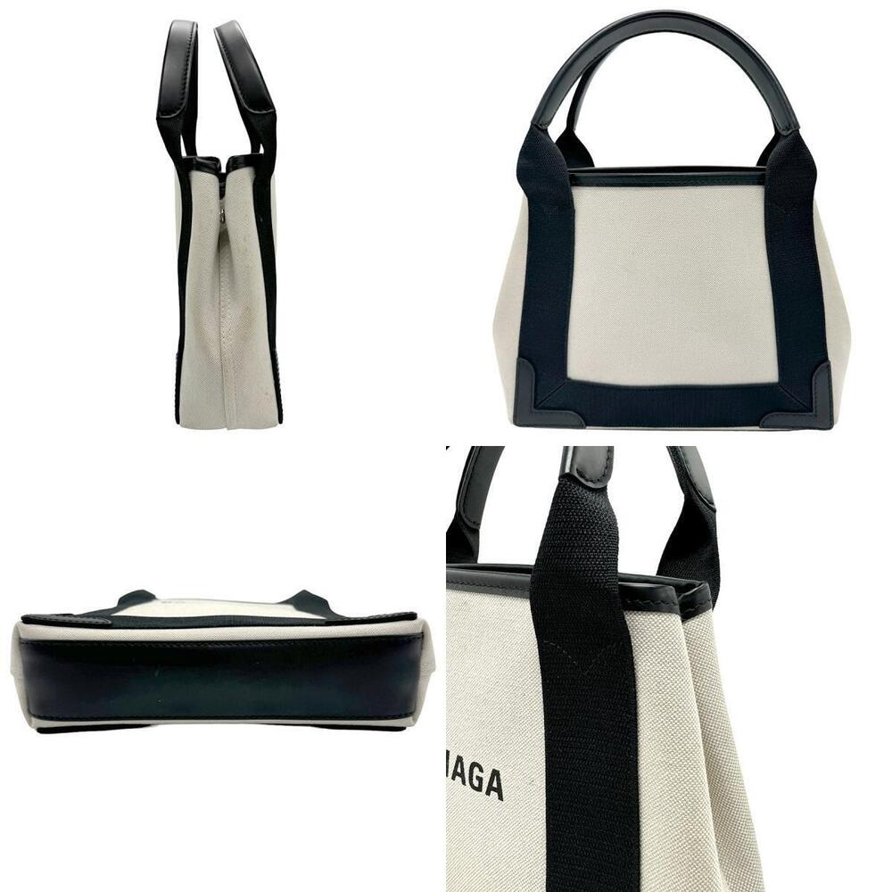Balenciaga Handbag XS Black Blue White Navy Ivory Canvas Cabas